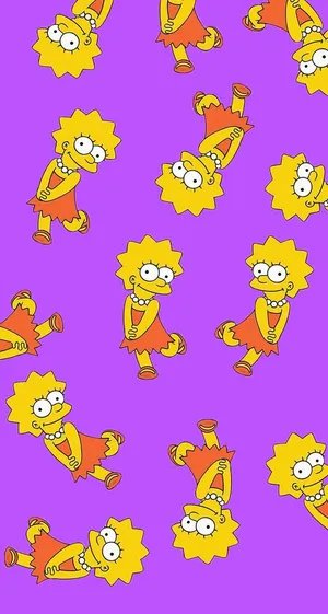 Flirty Lisa Simpson Aesthetic Wallpaper