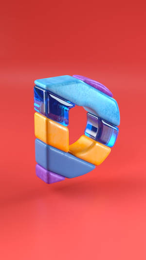 Floating 3d Letter D Wallpaper