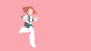 Floating Uraraka Aesthetic Wallpaper