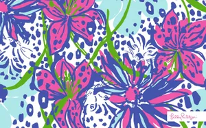 Floral Leopard Lilly Pulitzer Desktop Wallpaper