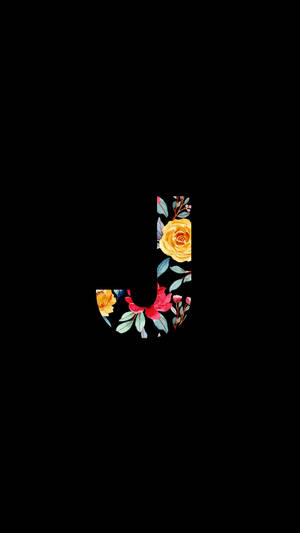 Floral Letter J Wallpaper