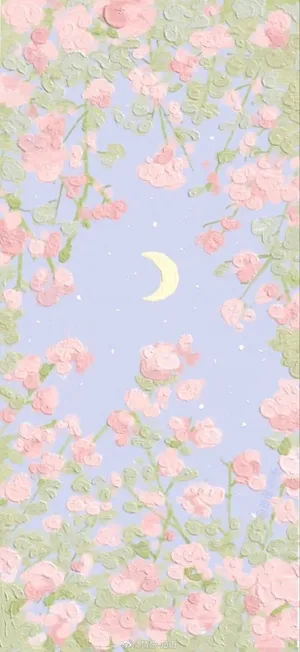 Floral Pink Vintage Aesthetic Wallpaper