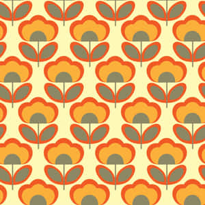 Floral Seamless Pattern 70s Aesthetic Desktop Wallpaper