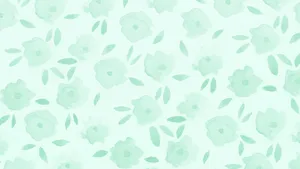 Flower Cute Mint Green Aesthetic Wallpaper