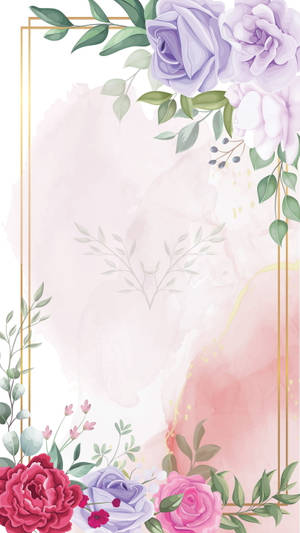 Flower Mobile Aesthetic Frame Wallpaper