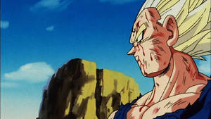 Fly High With Vegeta From Dragon Ball Z Wallpaper