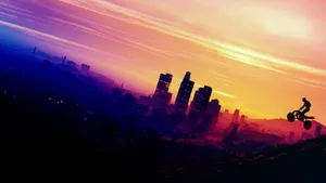 Fly In Style Above Los Santos In Gta 5 4k Wallpaper