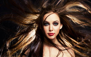 Flying Brown Hair Wallpaper