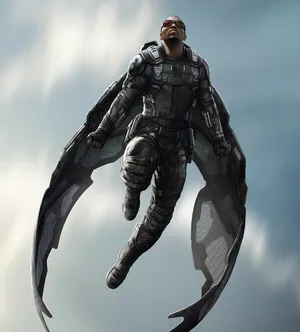 Flying Superhero Falcon Marvel And Sky Wallpaper