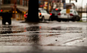 Focus Image Of Streets Seattle Rain Wallpaper