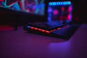 Focused Keyboard For Gamer Wallpaper