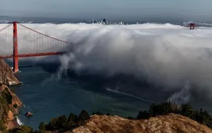Foggy Golden Gate San Francisco Photography Wallpaper