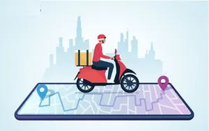 Food Delivery Digital Art Wallpaper