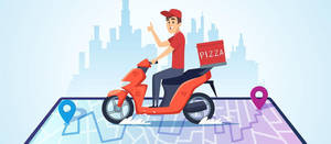 Food Delivery Gps Map Wallpaper