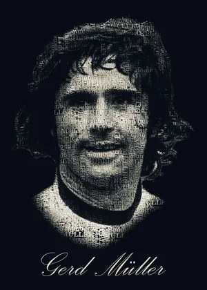Football Player Gerd Muller Word Art Wallpaper