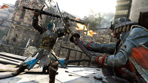 For Honor Game Warden Blocking Orochi's Sword Wallpaper