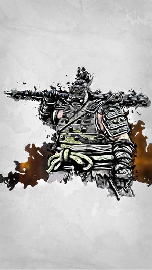 For Honor Phone Shugoki Outline Art Wallpaper