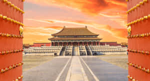 Forbidden City Sunset Beijing Wallpaper