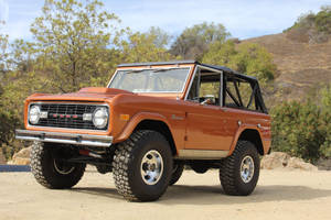 Ford Bronco Parked In Dirt Road Wallpaper