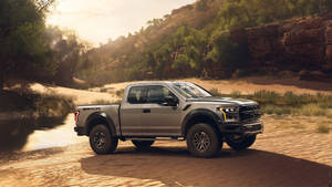 Ford Raptor In Metallic Grey Color Wallpaper