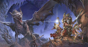 Forge Your Own Path In The Dungeons And Dragons Cave Adventure Wallpaper