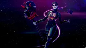 Fortnite Dark Bomber Cosmic Backdrop Wallpaper
