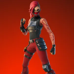Fortnite Manic Skin With Red Hair Wallpaper