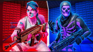 Fortnite Pinkand Purple Ghoul Troopers Wallpaper