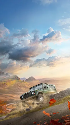 Forza Truck Racing On A Green Terrain Wallpaper