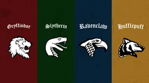 Four Houses Of Hogwarts Aesthetic Wallpaper