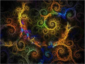 Fractal Art - Spirals By Sarah Mcdonald Wallpaper