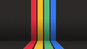 Fractal Divided In Four Abstract Colors Wallpaper