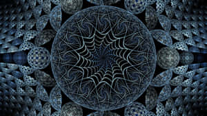 Fractal Spiral Web Sphere Wallpaper