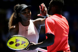 Frances Tiafoe High Five With Serena Wallpaper