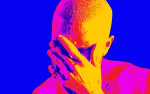 Frank Ocean Standing In A Studio With His Laptop. Wallpaper