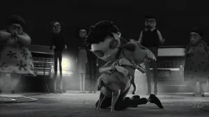 Frankenweenie Victor Hugging Sparky Wallpaper