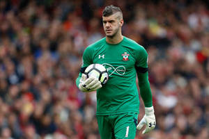 Fraser Forster Walking With A Ball Wallpaper
