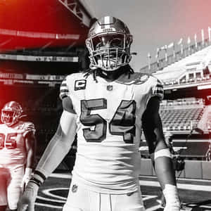 Fred Warner Football Gradient Edit Wallpaper