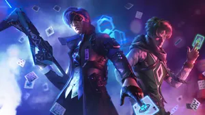 Free Fire 2020 Players With Cards Wallpaper