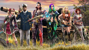 Free Fire Characters Together Wallpaper