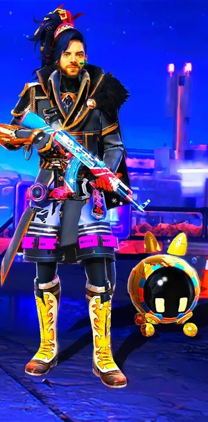 Free Fire Dj Alok Military Uniform Skin Wallpaper