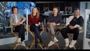 Free Guy Cast Interview Wallpaper