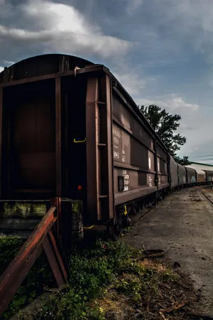 Freight Trainat Dusk Wallpaper