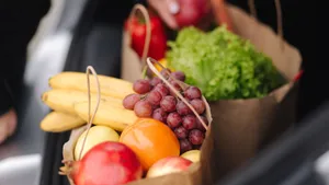 Fresh Grocery In A Paper Bag Wallpaper