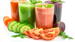 Fresh Vegetable Juice Ready To Drink Wallpaper