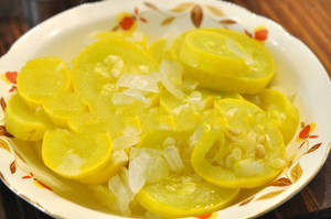 Fresh Yellow Squash Slices On Display Wallpaper