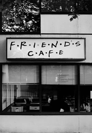Friends Enjoying Coffee At Central Perk Cafe Wallpaper