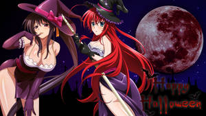 Friends, Rias Gremory And Akeno Himejima, Of Highschool Dxd. Wallpaper