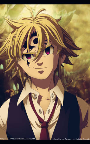 From The Anime “the Seven Deadly Sins”, Meliodas Is Ready For Battle With His Classic Style. Wallpaper