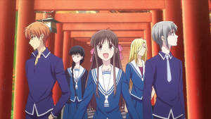 Fruits Basket Tohru Amazed With Friends Wallpaper